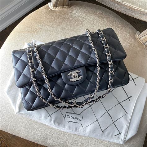 chanel black silver hardware|chanel purse hardware.